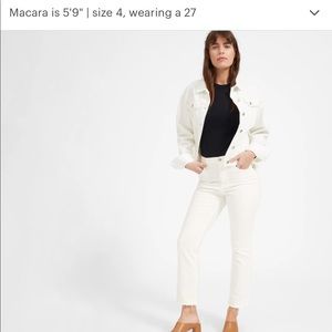 Everlane kick crop jeans - bone white
